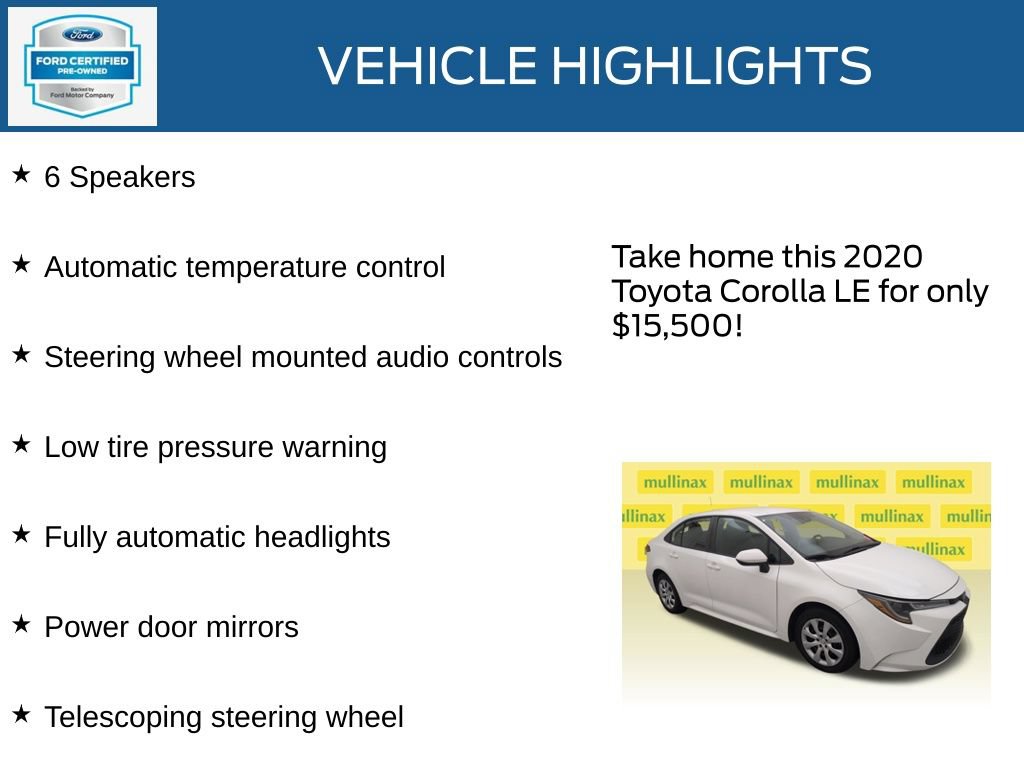 Used 2020 Toyota Corolla LE FWD image 23