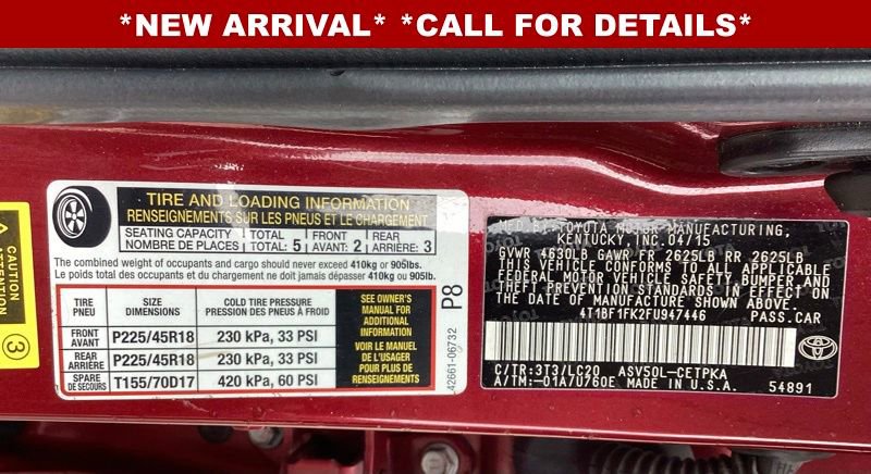 Used 2015 Toyota Camry XSE w/ Moonroof Package image 24