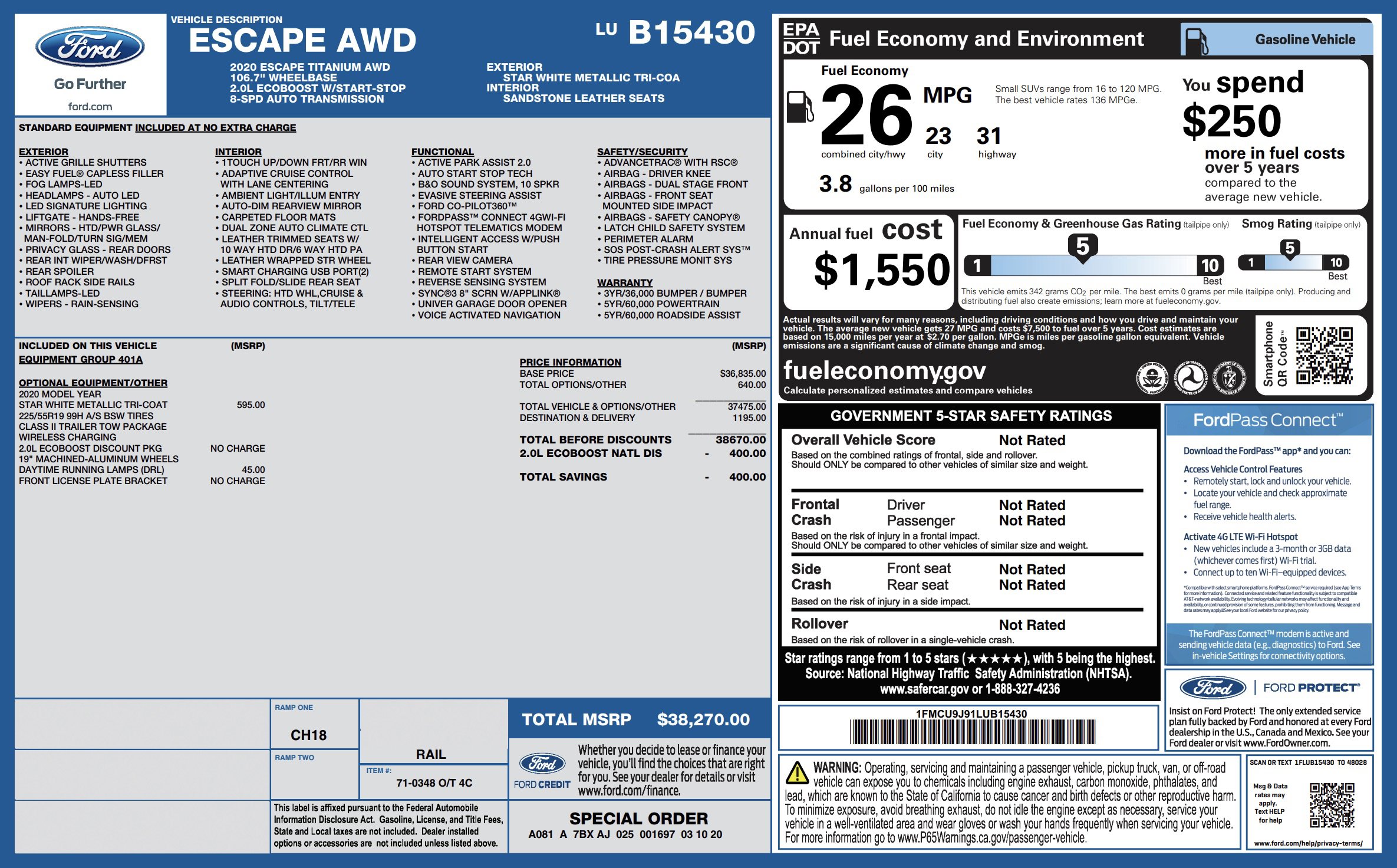 Used 2020 Ford Escape Titanium image 3