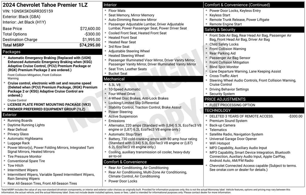 Used 2024 Chevrolet Tahoe Premier AWD/4WD image 8