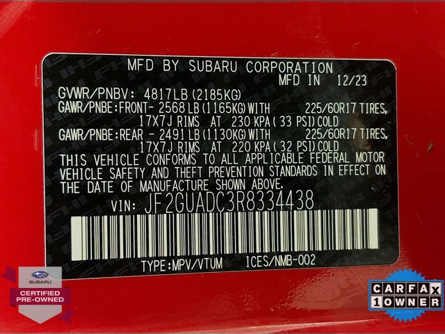 Certified 2024 Subaru Crosstrek 2.0i Premium image 31