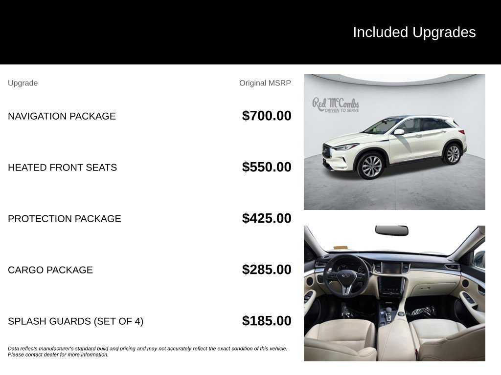 Used 2019 INFINITI QX50 Luxe w/ Navigation Package FWD image 5