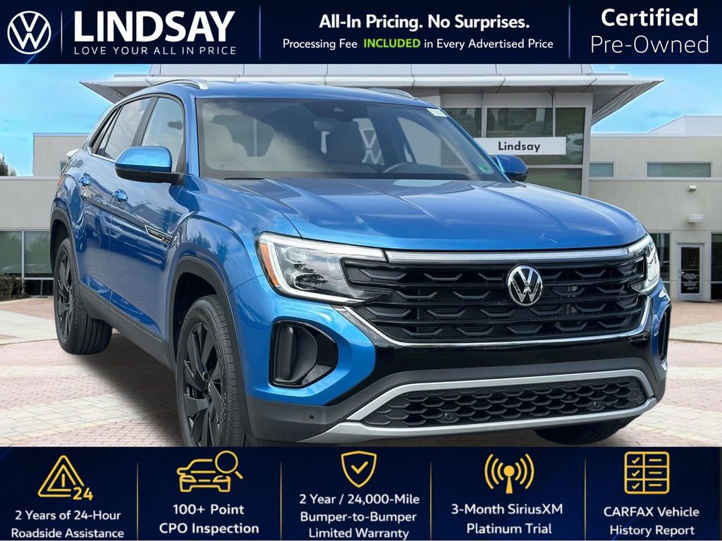 Certified 2024 Volkswagen Atlas Cross Sport SE w/ Black Wheel Package AWD/4WD image 1