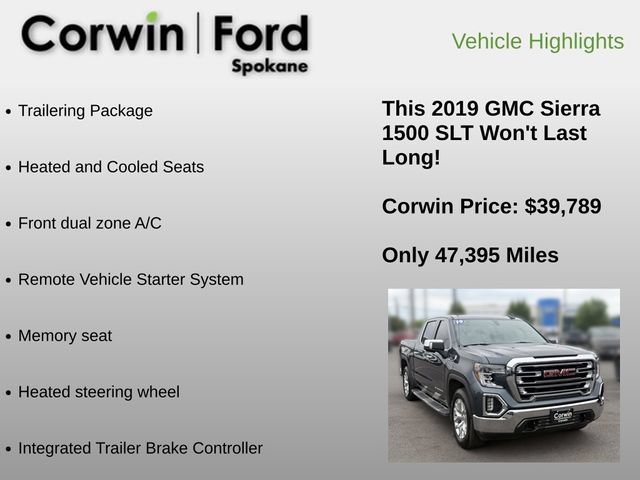 Used 2019 GMC Sierra 1500 SLT w/ SLT Premium Package AWD/4WD image 6