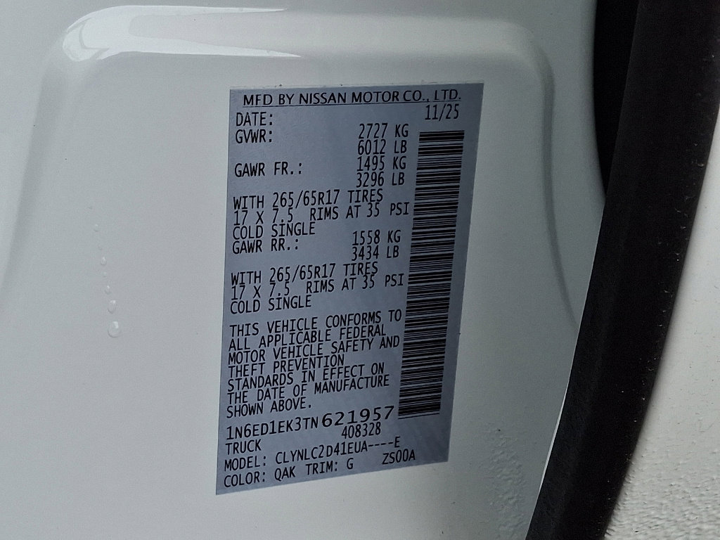 New 2026 Nissan Frontier SV w/ SV Convenience Package image 10