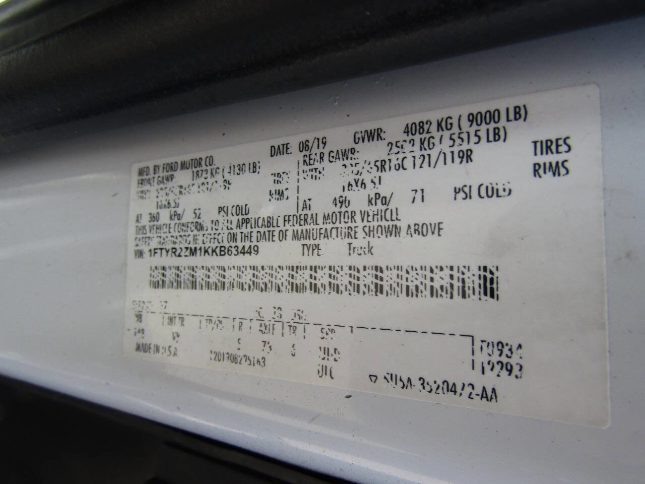 Used 2019 Ford Transit 250 148 Low Roof RWD image 13