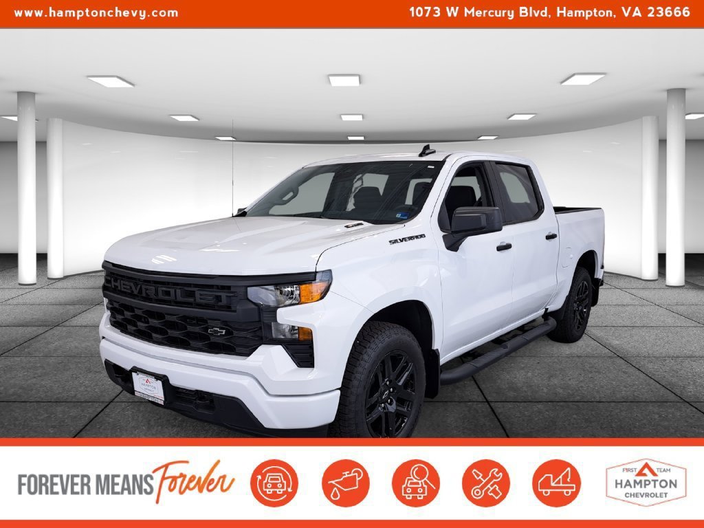 New 2026 Chevrolet Silverado 1500 Custom w/ Turbomax Blackout Package RWD image 1