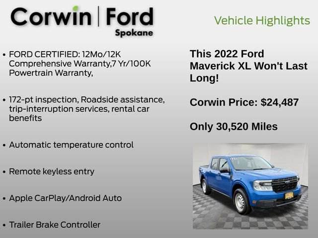 Used 2022 Ford Maverick XL w/ Equipment Group 100A Standard AWD/4WD image 13