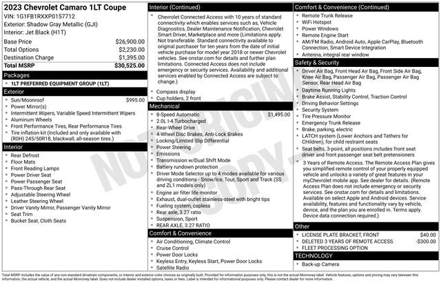 Used 2023 Chevrolet Camaro LT RWD image 7