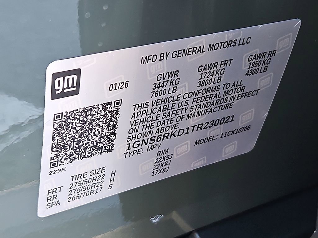 New 2026 Chevrolet Tahoe RST w/ Comfort Package image 19