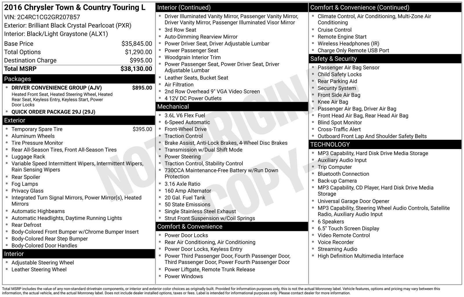 Used 2016 Chrysler Town & Country Touring-L w/ Driver Convenience Group FWD image 5