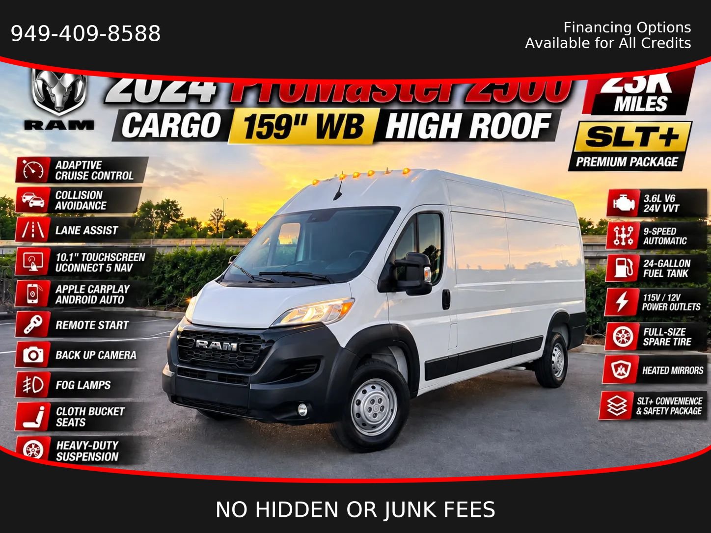 Used 2024 RAM ProMaster 2500 159 High Roof w/ Premium Convenience Group