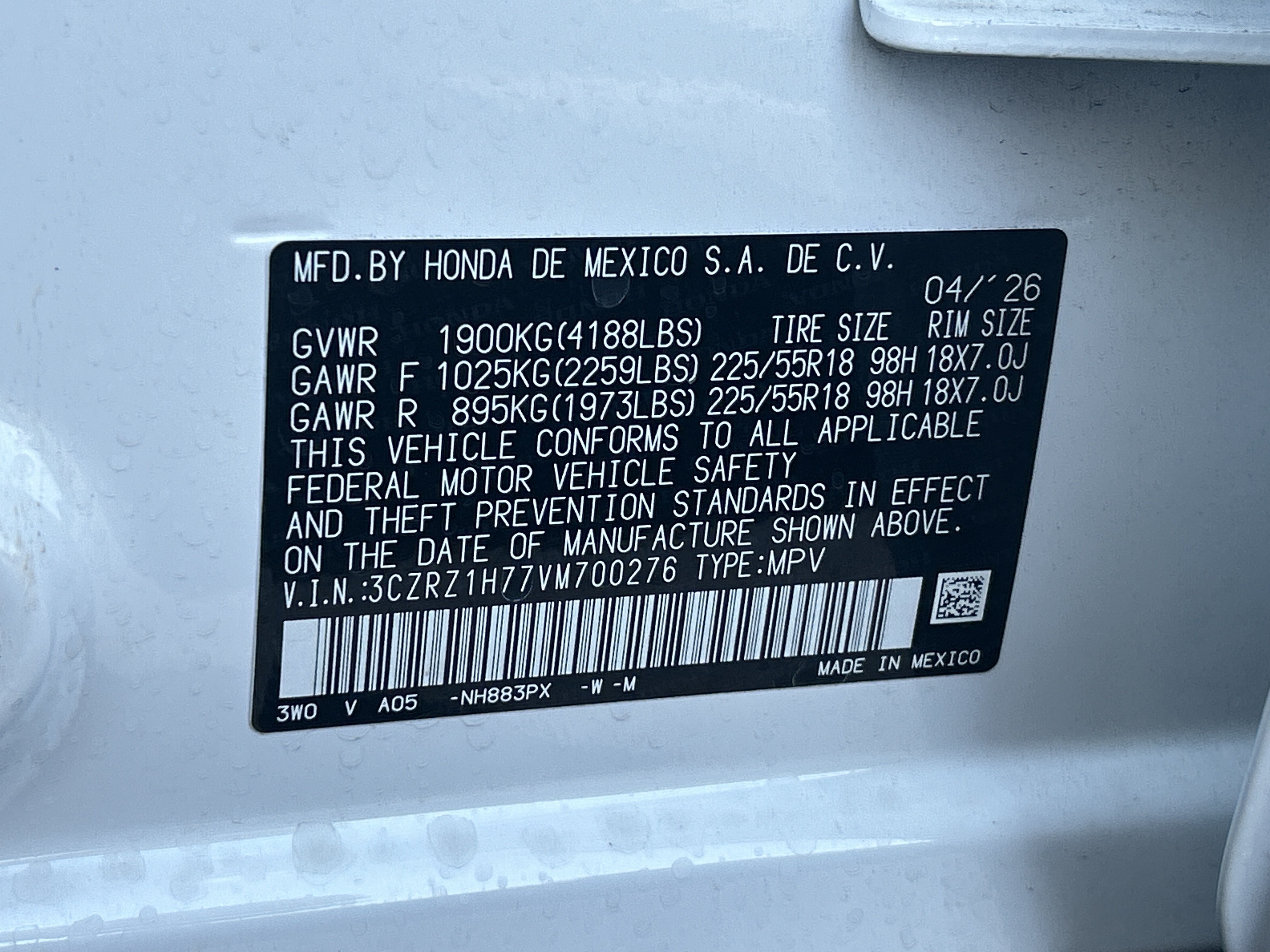 Certified 2027 Honda HR-V EX-L image 36