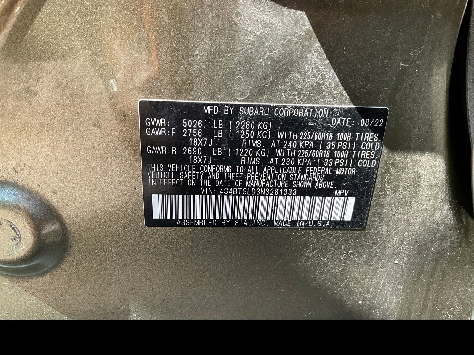 Certified 2022 Subaru Outback Onyx Edition XT AWD/4WD image 19