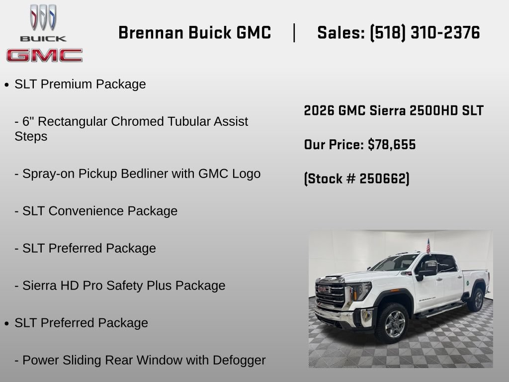 New 2026 GMC Sierra 2500 SLT w/ SLT Premium Package AWD/4WD image 12
