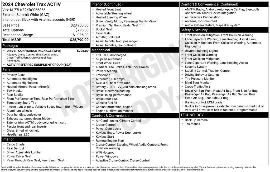Certified 2024 Chevrolet Trax ACTIV w/ Driver Confidence Package image 6