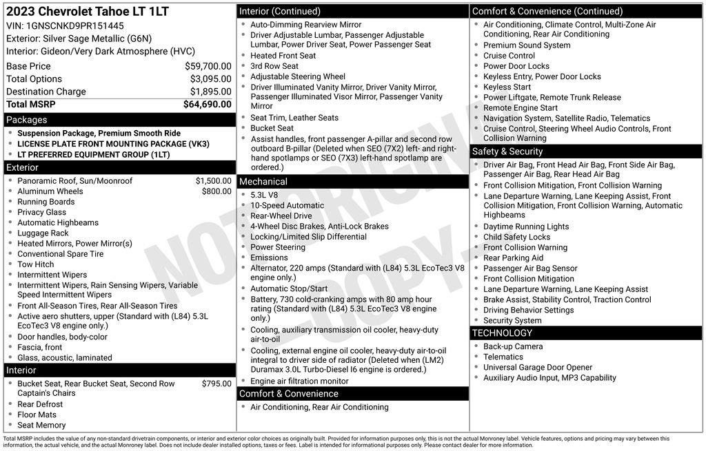 Used 2023 Chevrolet Tahoe LT image 49