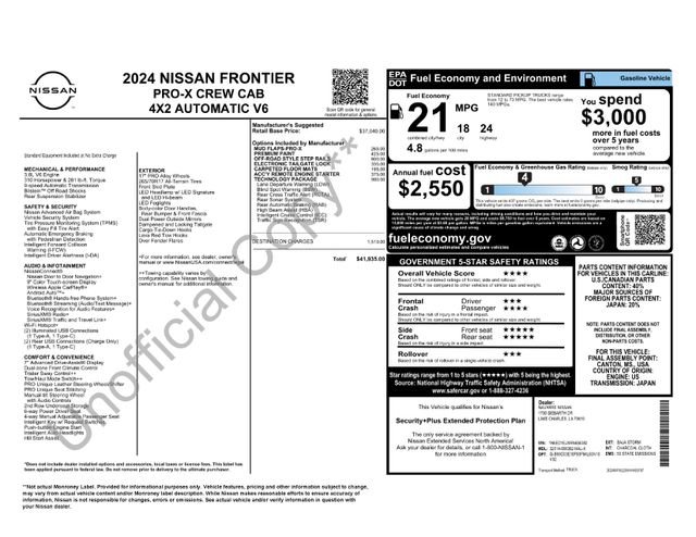 Used 2024 Nissan Frontier Pro-X w/ Technology Package RWD image 7