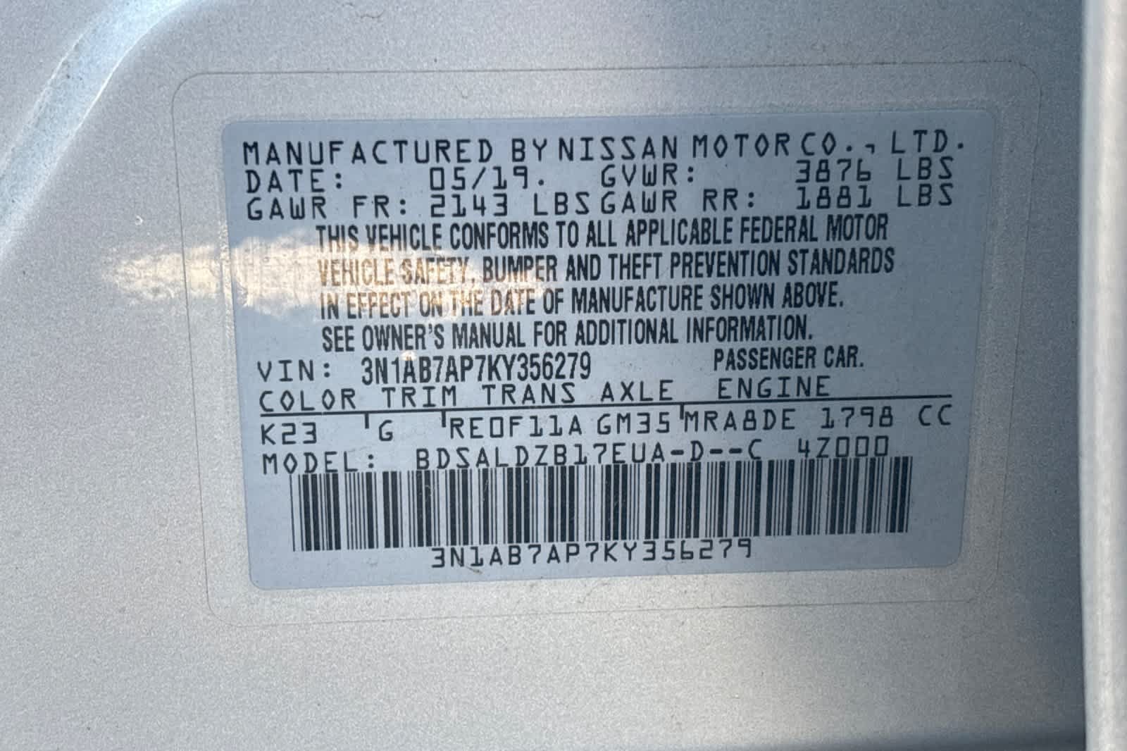 Used 2019 Nissan Sentra SV FWD image 26