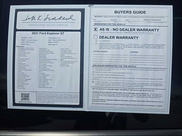 Used 2021 Ford Explorer ST w/ Equipment Group 401A AWD/4WD image 14