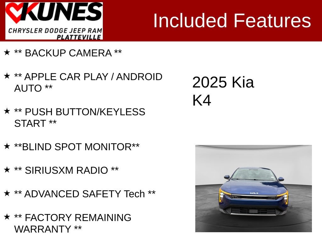 Used 2025 Kia K4 EX FWD image 2