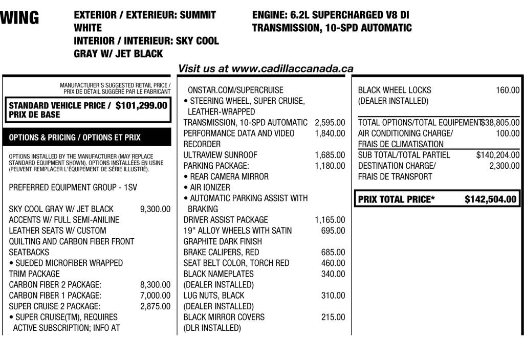 Used 2024 Cadillac CT5 V Blackwing w/ Carbon Fibre Package 2 RWD image 4