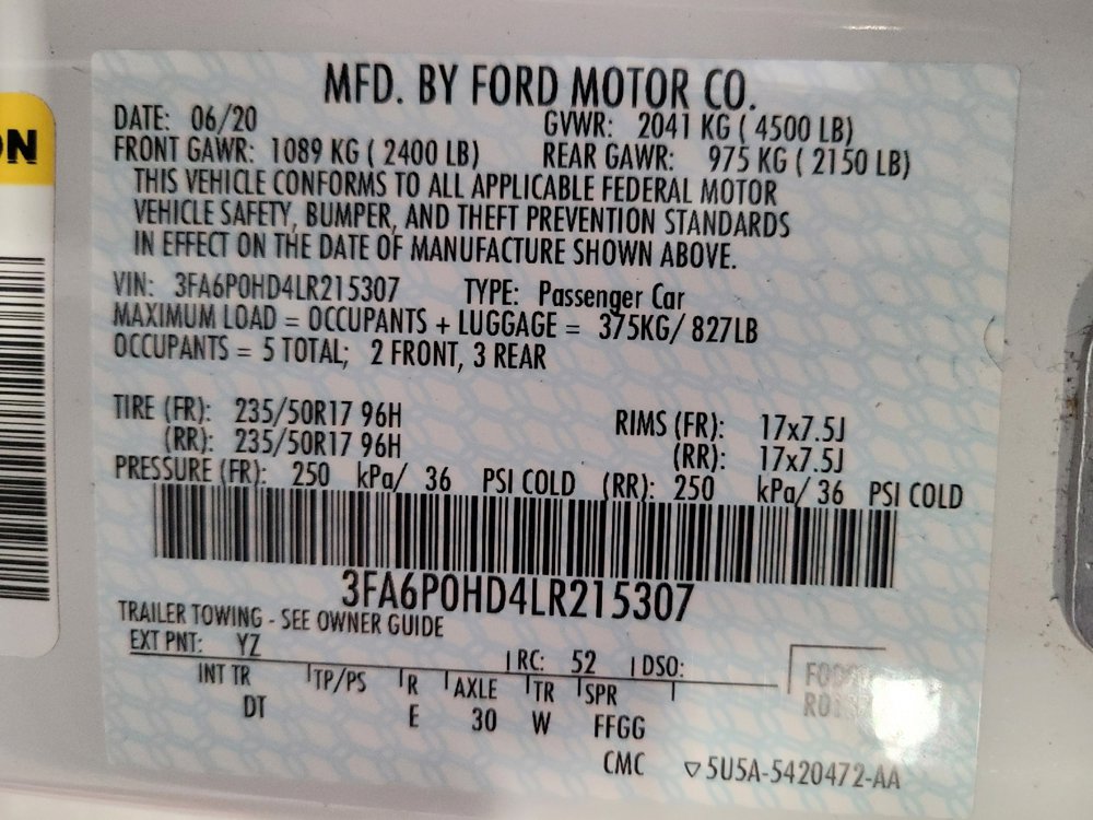 Used 2020 Ford Fusion SE image 33
