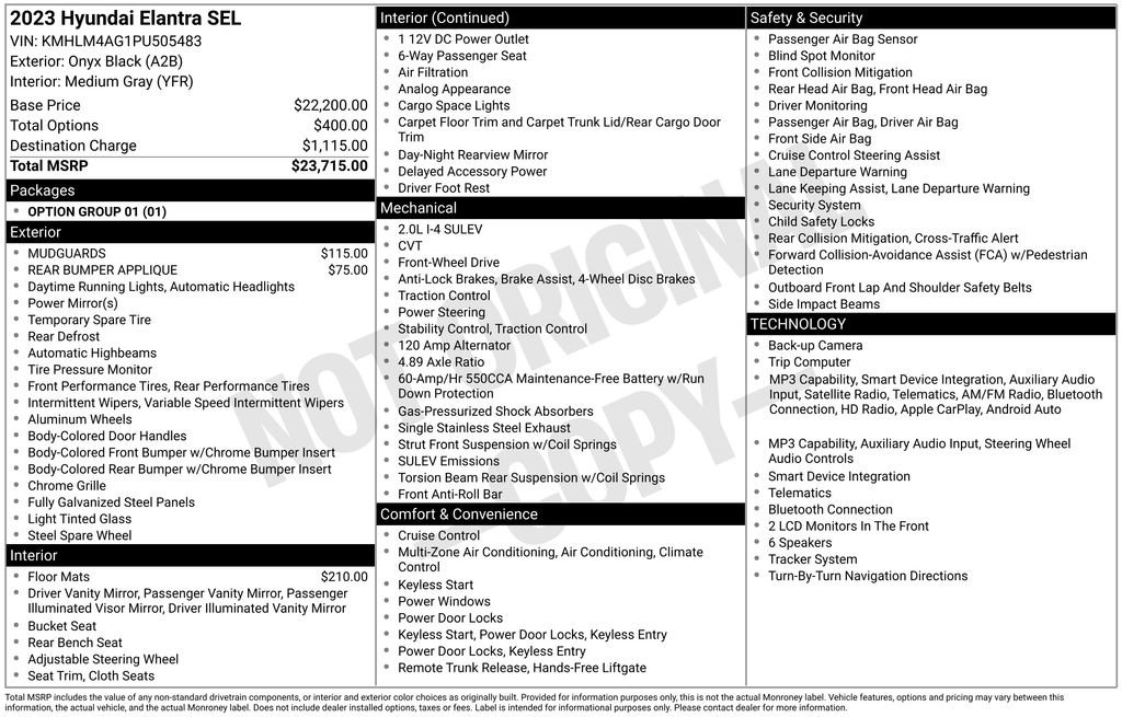 Certified 2023 Hyundai Elantra SEL image 30