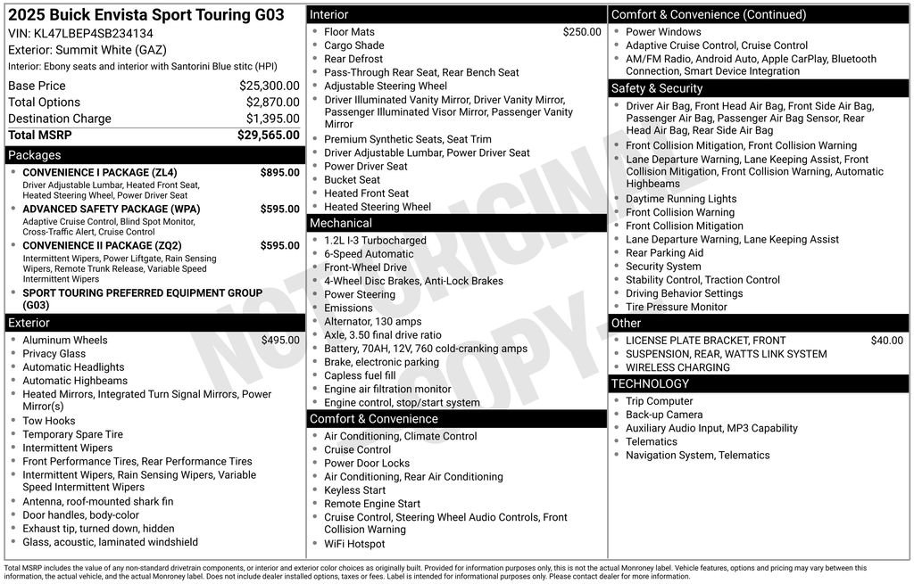 Used 2025 Buick Envista Sport Touring w/ Convenience I Package image 36