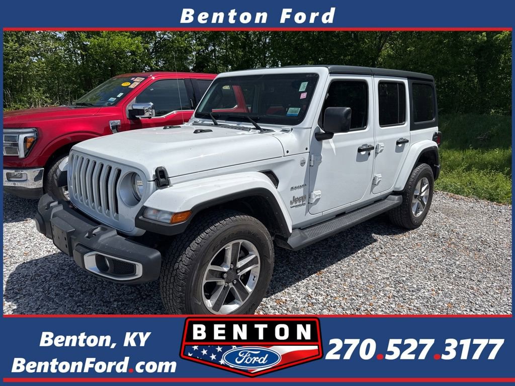 Used 2021 Jeep Wrangler Unlimited Sahara w/ Uconnect 4C Nav & Sound Group AWD/4WD image 1