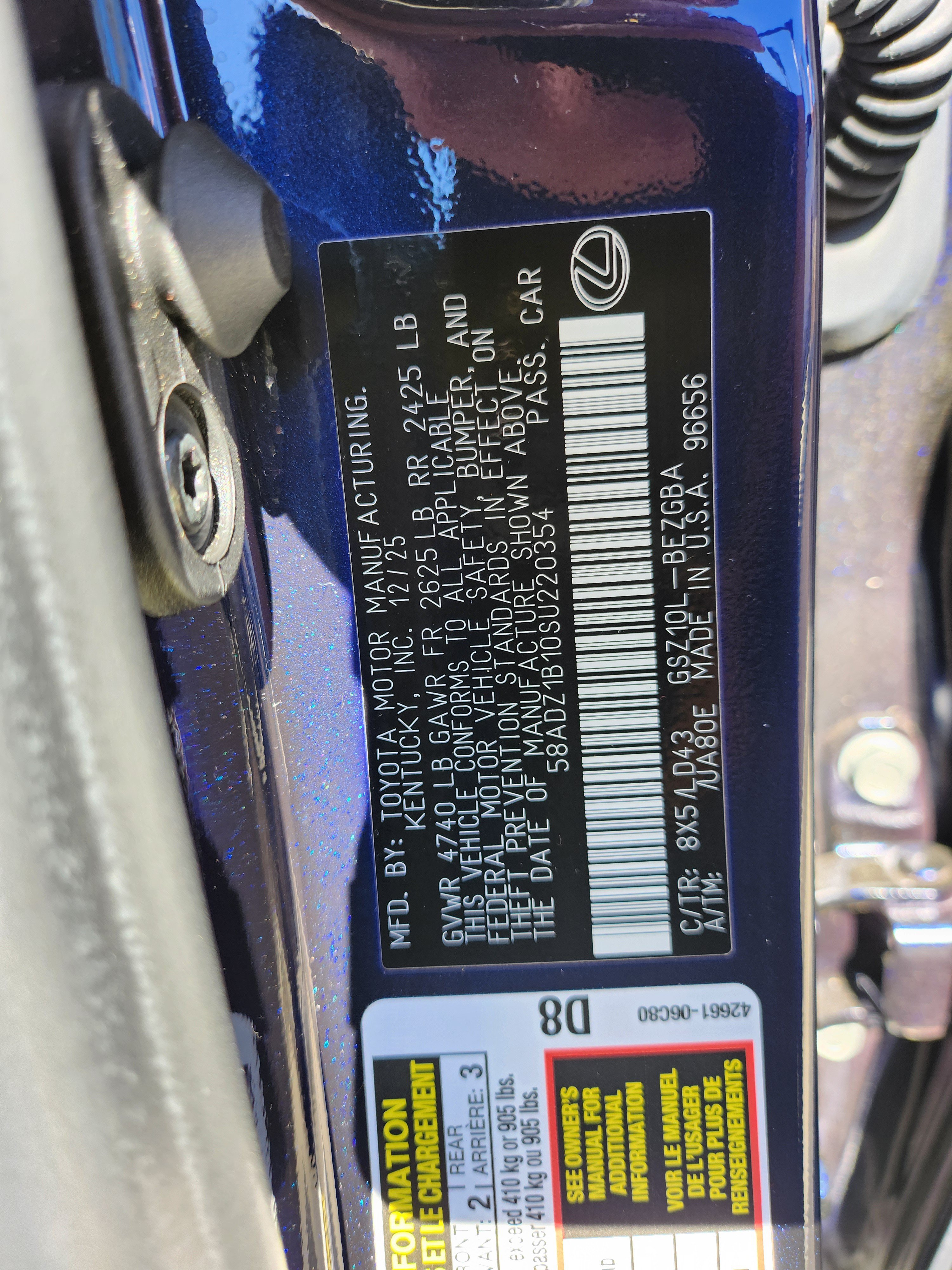 Certified 2025 Lexus ES 350 w/ Premium Package FWD image 24