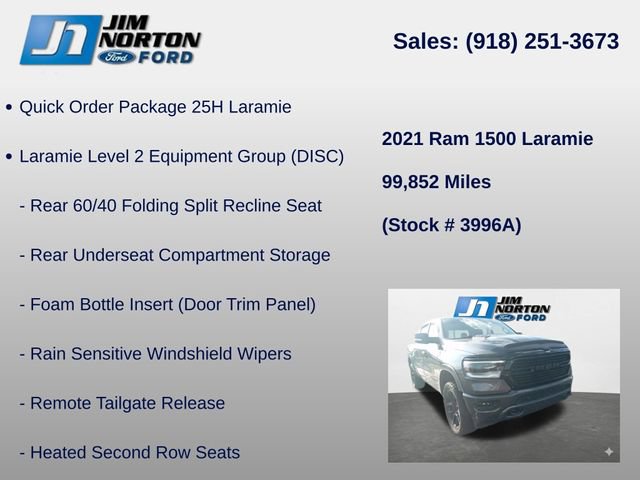 Used 2021 RAM 1500 Laramie w/ Night Edition AWD/4WD image 8