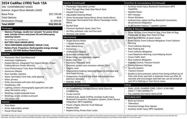 Certified 2024 Cadillac Lyriq Tech RWD image 7