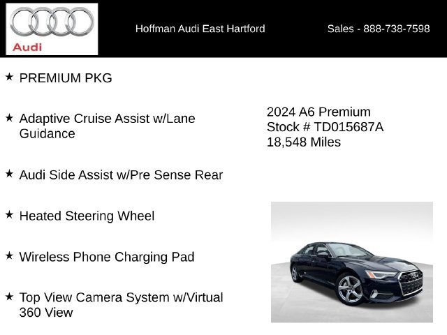 Certified 2024 Audi A6 2.0T Premium w/ Convenience Package AWD/4WD image 12