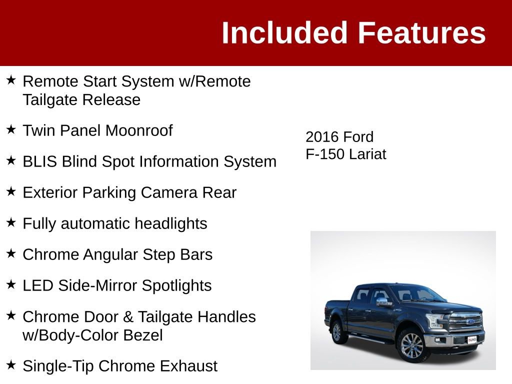 Used 2016 Ford F150 Lariat w/ Equipment Group 502A Luxury AWD/4WD image 4
