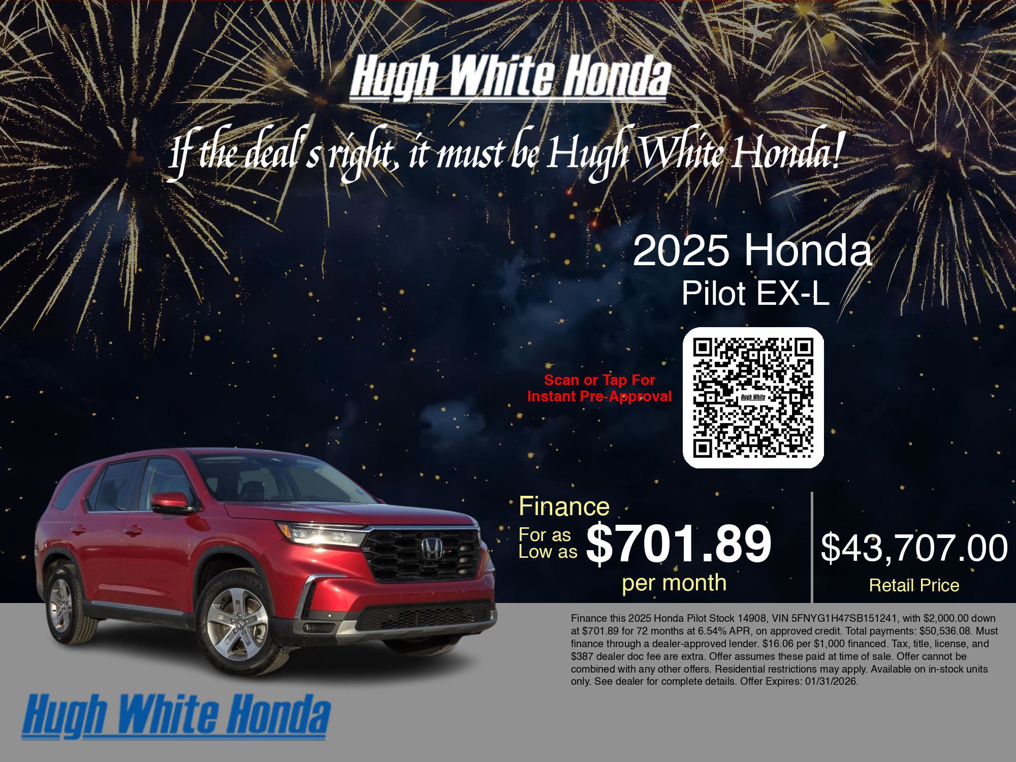 Used 2025 Honda Pilot EX-L image 3