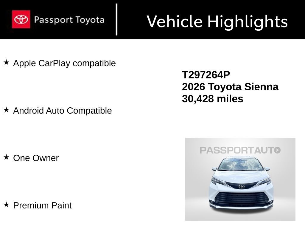 Certified 2026 Toyota Sienna XLE FWD image 14