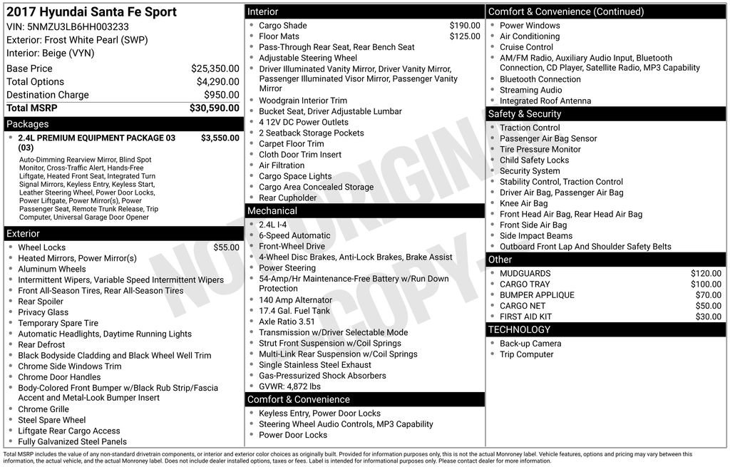 Used 2017 Hyundai Santa Fe Sport image 5