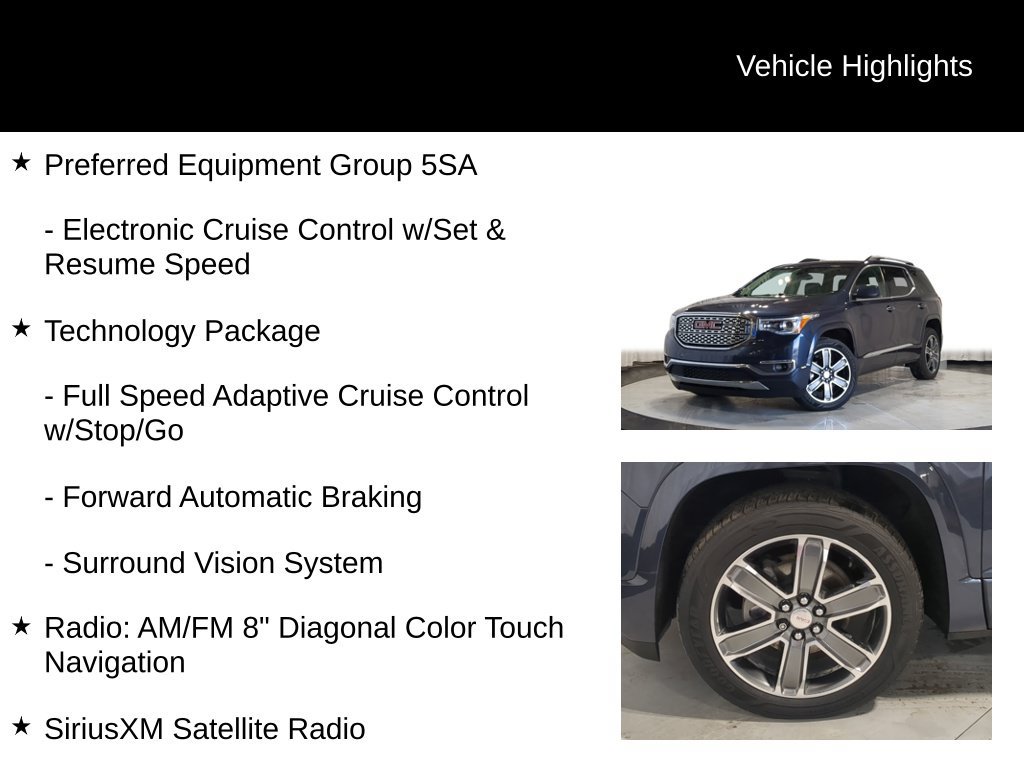 Used 2018 GMC Acadia Denali w/ Technology Package AWD/4WD image 7