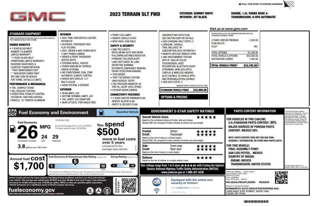 Used 2023 GMC Terrain SLT FWD image 3