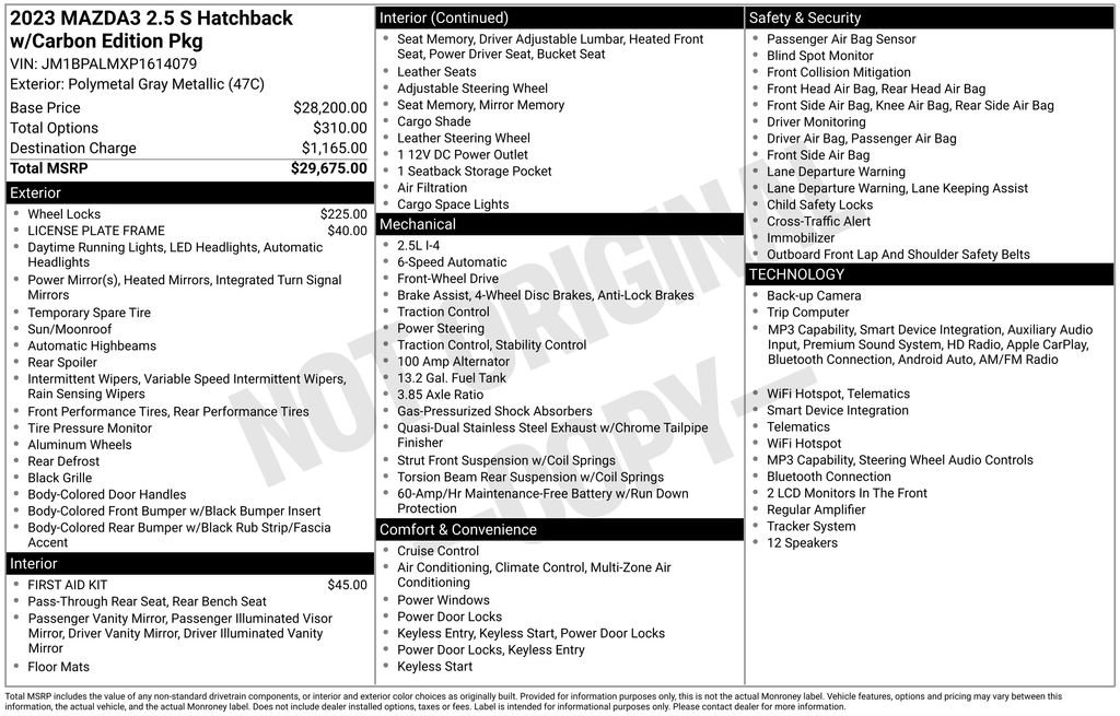 Used 2023 MAZDA MAZDA3 s image 10