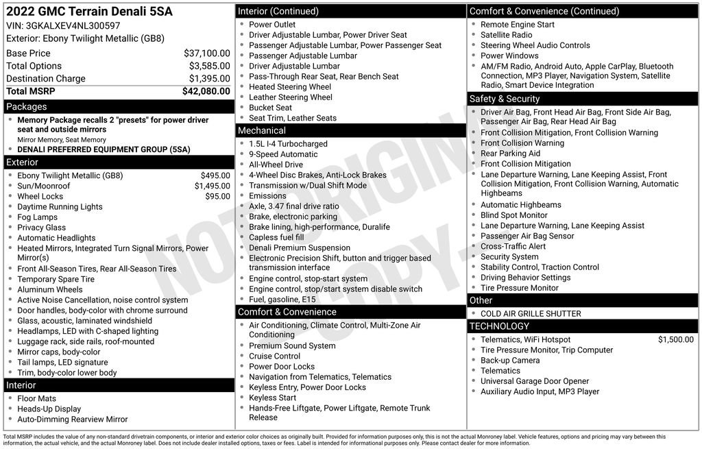 Used 2022 GMC Terrain Denali image 4