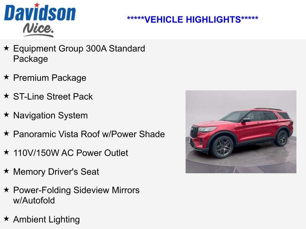 Used 2025 Ford Explorer ST-Line w/ Premium Package AWD/4WD image 4