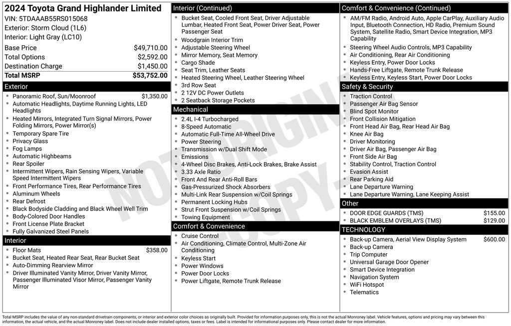 Certified 2024 Toyota Grand Highlander Limited image 33