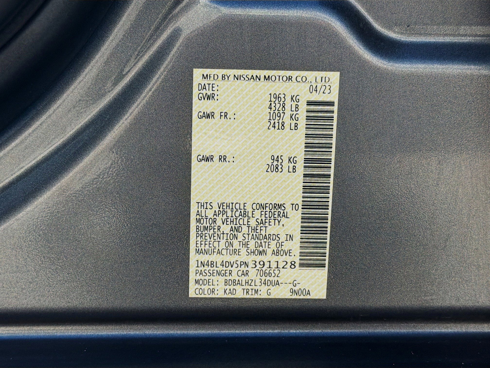 Used 2023 Nissan Altima 2.5 SV FWD image 35