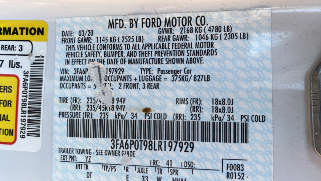 Used 2020 Ford Fusion SE AWD/4WD image 27