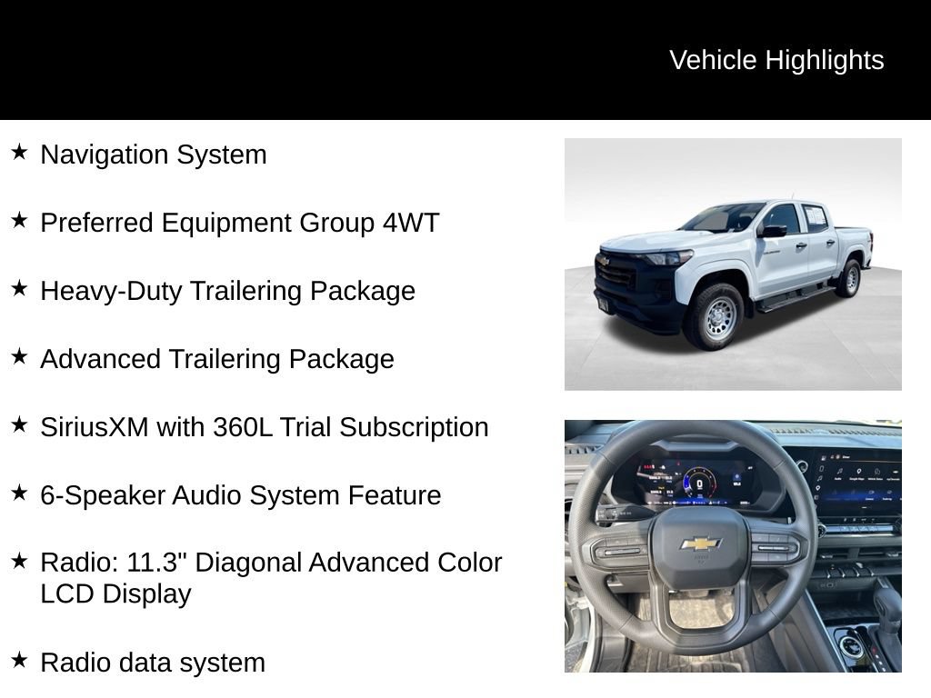 Certified 2026 Chevrolet Colorado W/T w/ Advanced Trailering Package AWD/4WD image 9