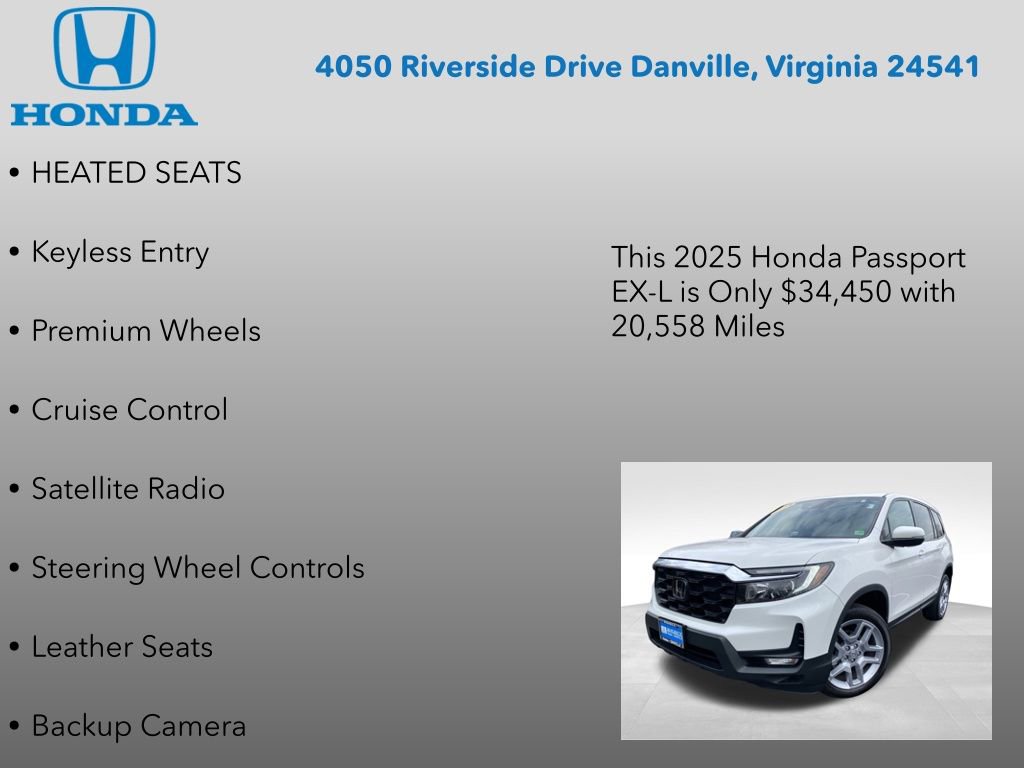 Certified 2025 Honda Passport EX-L image 7