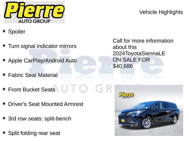Used 2024 Toyota Sienna LE FWD image 22
