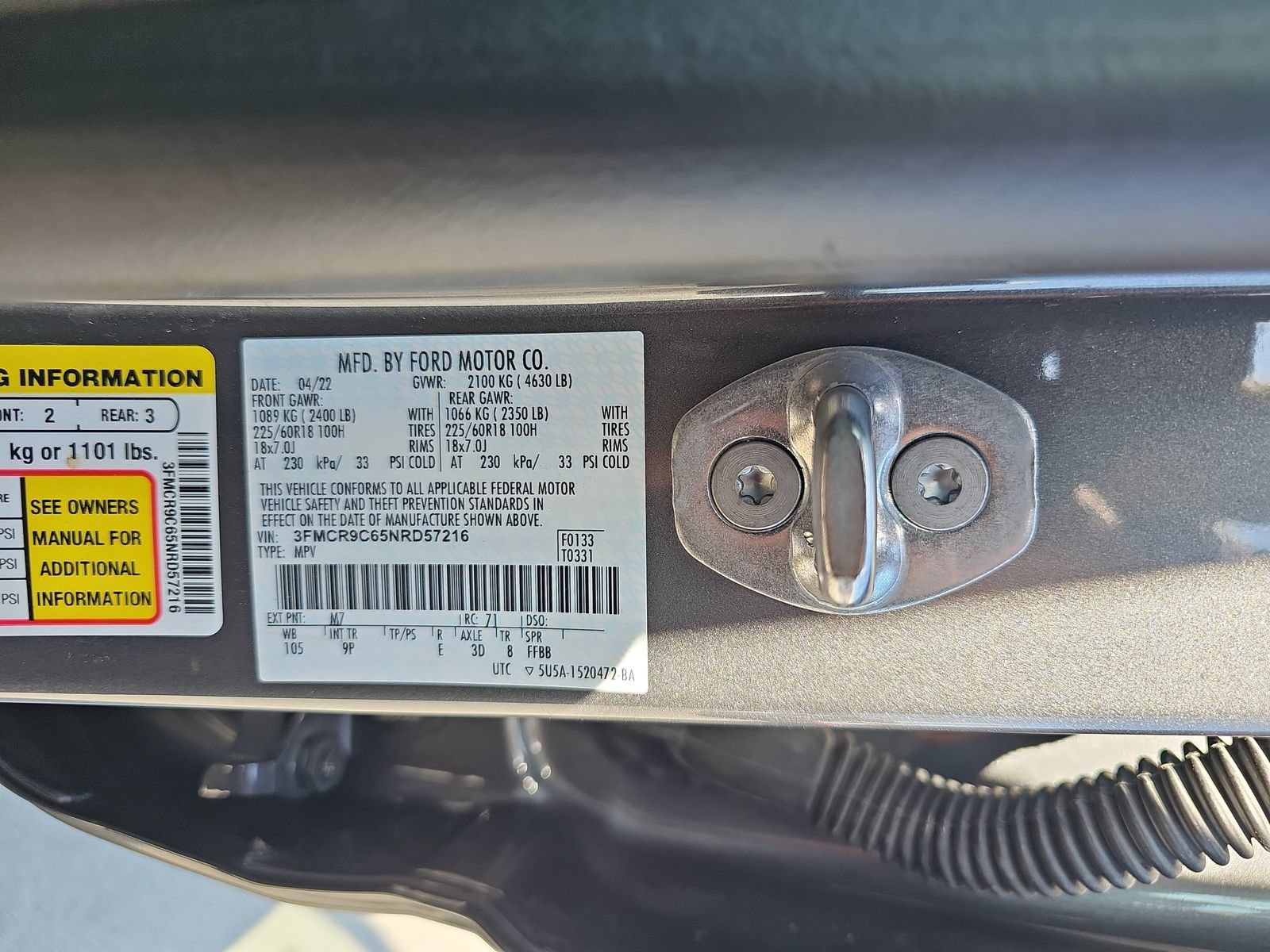 Used 2022 Ford Bronco Sport Outer Banks AWD/4WD image 11
